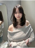 韓国/似合わせカット/ミルクブラウン/くびれヘア/レイヤーカット