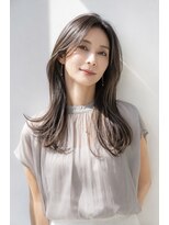 アッシュ 学芸大学店(Ash)&nbsp;ロング/大人女性/アッシュグレー/白髪ぼかしハイライト/髪質改善