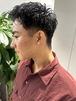 トリッカ シブヤ(TRICCA SHIBUYA)&nbsp;アップバング刈り上げツーブロック渋谷メンズカット