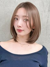 ナミ ギンザ(NAMI ginza)&nbsp;大人ボブ銀座レイヤーカット有楽町ミディアムボブベージュ