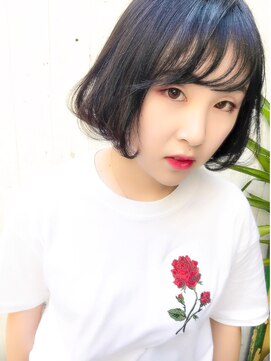 ローランド(Rowland) 《桐原真理子》黒髪ボブ☆シースルーバング☆タンバルモリ☆韓国