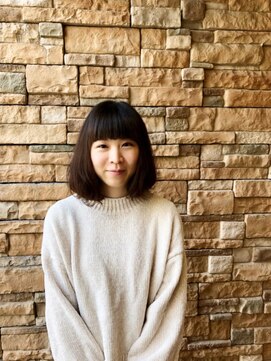 エノモト(ENOMOTO) ぱっつん前髪ボブ大人可愛いプードルパーマ20代30代40代