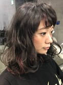 【自由が丘KEEP木田アッシュインナーカラーレッドカラー髪質改善