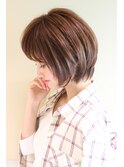 30代・40代に人気シルエットが綺麗なショートボブ