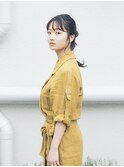 でこぼこポニーテールアレンジ 「横浜/縮毛矯正/髪質改善」