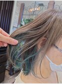 エメラルドグリーン インナーカラー