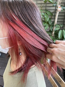 ダブル(W) 【hair salon W】インナーレッドカラー