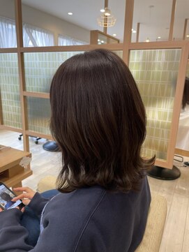 アドラーブル 長岡リップス旭岡店(adorable) 外ハネレイヤー×ダークグレージュ×10代20代