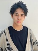 南堀江　mowen メンズ　ショート　アップバング　ミックスパーマ