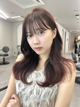 天神美容室 韓国ヘア×ワインレッド