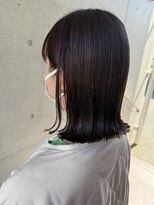 アチーブ ヘア デザイン(achieve hair design)&nbsp;きりっぱなしボブ外ハネ20代30代艶カラー寒色系カラー暗髪