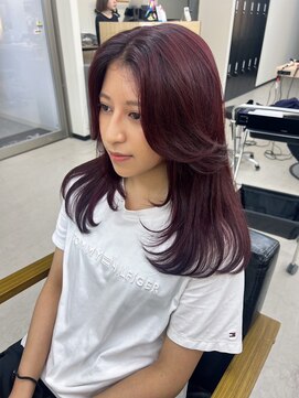 アリープパロット(ALEAP parrot) ワインレッド/シャギーレイヤー