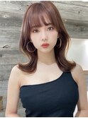 憧れ韓国くびれヘア/顔まわりカットレイヤーカット艶髪黒髪