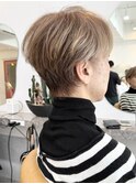 ☆50代60代似合わせカット 白髪ぼかしショートヘア 大人ショート
