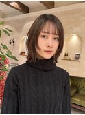 ◯ハッシュボブ 顔周りレイヤーボブ 外ハネボブ ストレートボブ