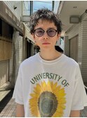 スパイキーショート/ニュアンスパーマ/メンズカット/眉毛
