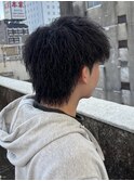 マッシュウルフ ツイストパーマ ツイストウルフ メンズウルフ
