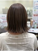 シンプル切りっぱなしボブ