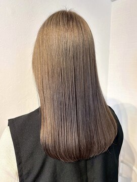 アンニュ(annuy) 髪質改善 縮毛矯正 艶髪 アッシュベージュ 透明感カラー 美髪