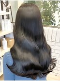 大人可愛い髪質改善カラーアッシュ毛先パーマ透明感
