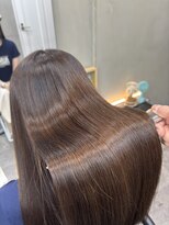 ファビ 渋谷(Fab)&nbsp;くびれヘア/暗めカラー/アプリコットオレンジ/縮毛矯正