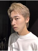 メンズミルクティーベージュコンマヘアアッシュグレージュカラー