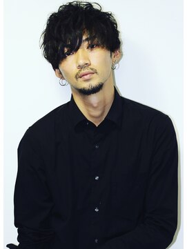 フェザーパーマサーフカール刈り上げセンターパート