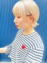 シアアルン 新小岩店(SHEER alun) ◆えり足短めウルフとハイトーンカラーの組み合わせ【新小岩】