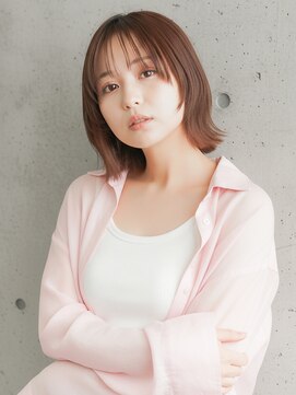 ニューヨークニューヨーク 守口店(NYNY) 外ハネボブ×ピンクブラウンカラー