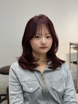 ザシェノンウメダ(THA CHAINON UMEDA) イメチェン/ピンクベージュ/アンブレラカラー/前髪/心斎橋