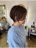 ショート系白髪ぼかしケアカラー【佐賀美容室】
