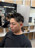 マレットヘアスペインカールフェザーパーマツイスト