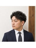 大人メンズツーブロックビジネスパーマ　20代 30代 40代 50代 