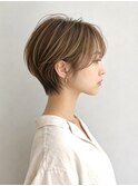 (ICY土屋)ショートヘアショートボブナチュラルハイライト