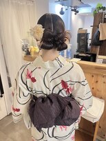 スリー(three) ヘアセット ヘアアレンジ 浴衣着付け