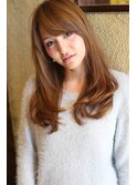 Lianモカアッシュベージュ秋の鉄板セミロング