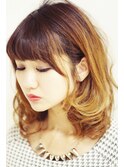 巻き髪ミディアム