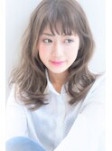 簡単スタイリング!大人可愛い小顔☆透け感シースルーバング☆