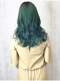 【Lads+h 】グラデーションカラー　オーロラグリーン