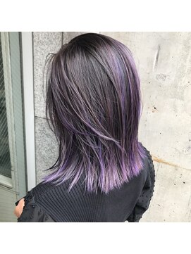 ループ(LOOP) 派手髪☆ハイライトパープルグラデーション