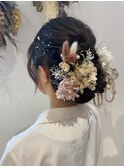シニヨン　ヘアアレンジ　結婚式　卒業式　成人式