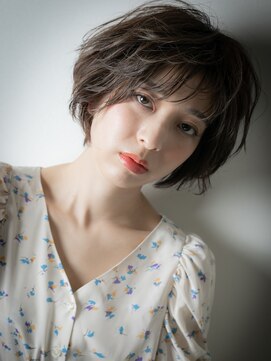 モッズヘア 越谷(mod's hair) アッシュブラックくせ毛風小顔マッシュパーマw越谷30代40代50代