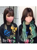 夢かわユニコーン#シールエクステ #ショコラベージュ#岡山