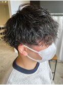 ツイストスパイラルパーママッシュメンズパーマ波巻きパーマ