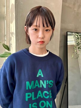 トゥコ(tuco) パッツンボブ ハイライト ブラウンカラー