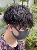波巻きパーマメンズパーマメンズヘアツーブロックツイストパーマ