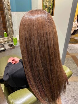 ムーン(moon) #グレーベージュ#レイヤーロング#アッシュカラー#前髪パーマ