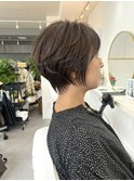 ◇大人可愛い30代40代50代白髪ぼかしショートボブくびれショート