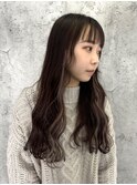 インナーエクステ/韓国ロング/ブラウンベージュイヤリングカラー