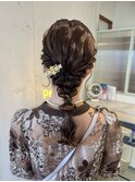 *編みおろしヘア【結婚式/お呼ばれ/イベント】